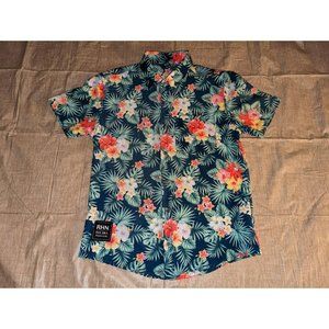 RHN 42 Beaches Men's Size Medium Button Up Floral Short Sleeve Shirt Hawaiian